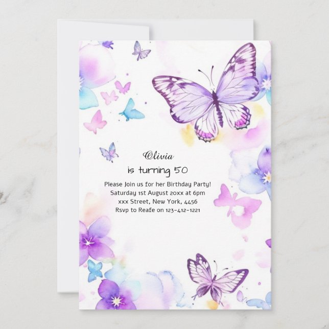 Custom Birthday Invitation (Front)