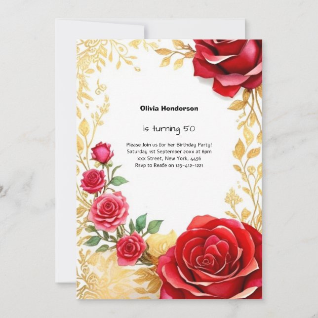 Custom Birthday Invitation (Front)