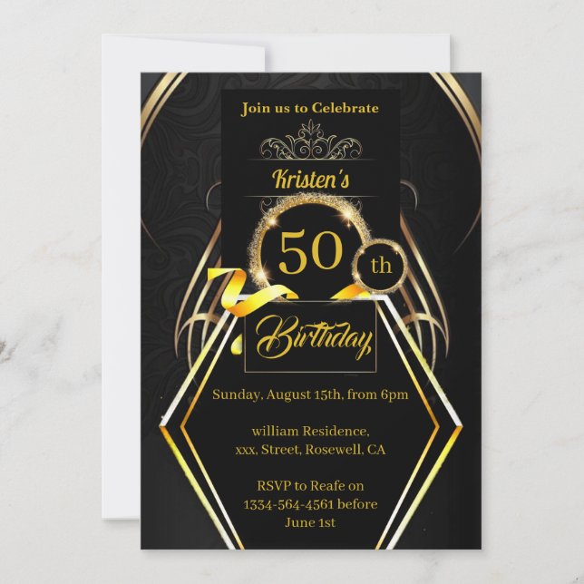 Custom Birthday Invitation (Front)