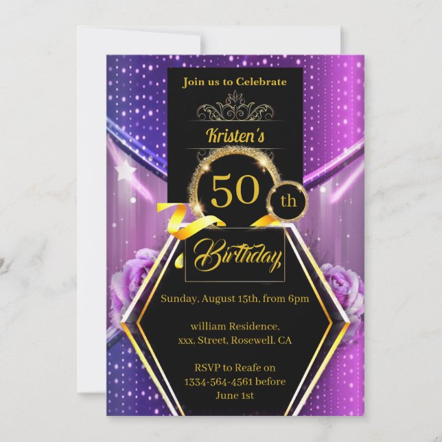 Custom Birthday Invitation (Front)
