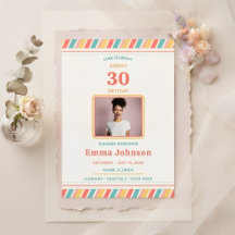 Custom Birthday Invitation with Photo, Printable