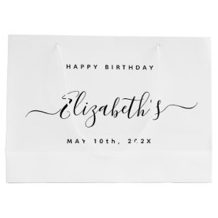 Custom Birthday Large Gift Bag