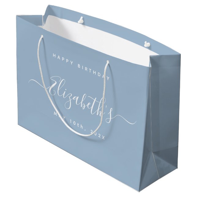 Custom  Birthday  Large Gift Bag (Back Angled)