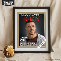 Custom Birthday Magazine Cover, Birthday Portrait