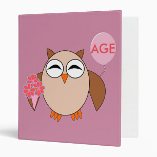 Custom Birthday Owl Binder