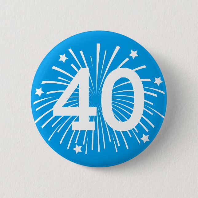 Custom Birthday party celebration badge pin button (Front)