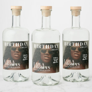 Custom Birthday Party Magazine Cover Cheers Liquor Bottle Label