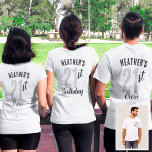 Custom Birthday Party Matching Group Or Squad Gray T-Shirt<br><div class="desc">Are you planning a 21st birthday party or a 50th wedding anniversary and need some great gift ideas? Check out our gray group shirts that are fully customizable for any birthday, reunion, or anniversary get together! These comfortable and stylish shirts are perfect for celebrating your big day with friends. Not...</div>