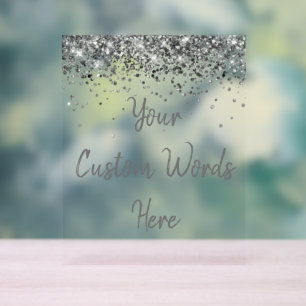 Custom Birthday Party Personalized Your Text Here  Acrylic Sign