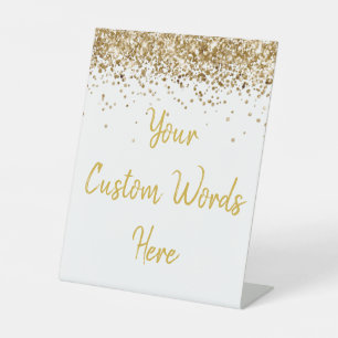 Custom Birthday Party Personalized Your Text Here Pedestal Sign