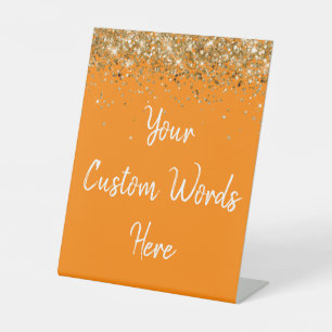 Custom Birthday Party Personalized Your Text Here  Pedestal Sign