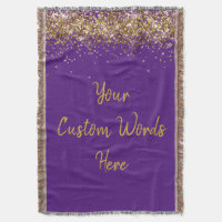 Custom Birthday Party Purple Gold Personalized