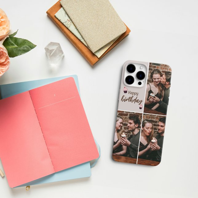 Custom Birthday Photo Collage iPhone Case (Creator Uploaded)