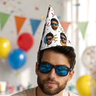Custom Birthday, Photo, Face, Pattern, Party Decor Hat