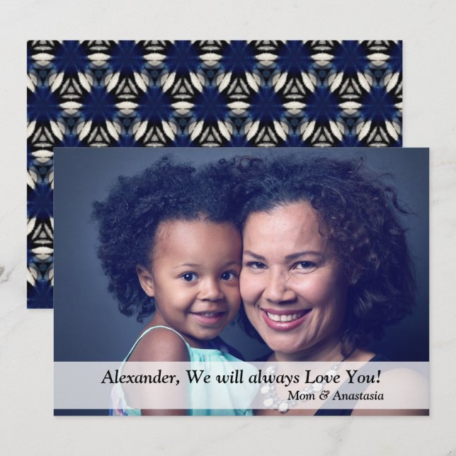 Custom Birthday Photo Personalize Card (Front/Back)