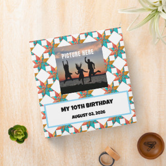 Custom birthday seamless quilt pattern photo album binder