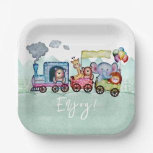 Custom Birthday Sign Chugga Chugga Choo Choo Paper Plate