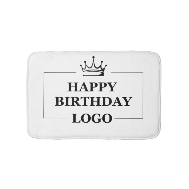 Custom Birthday Template Personalize Gift Design Bath Mat (Front)