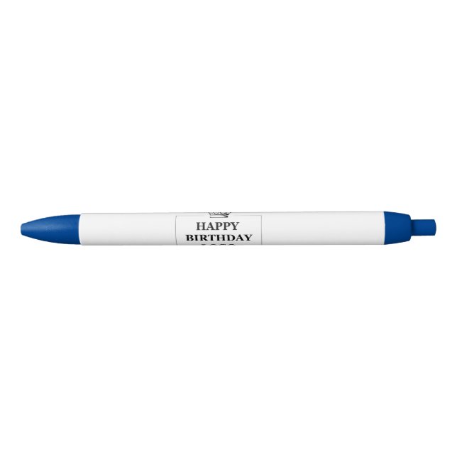 Custom Birthday Template Personalize Gift Design Black Ink Pen (Front)
