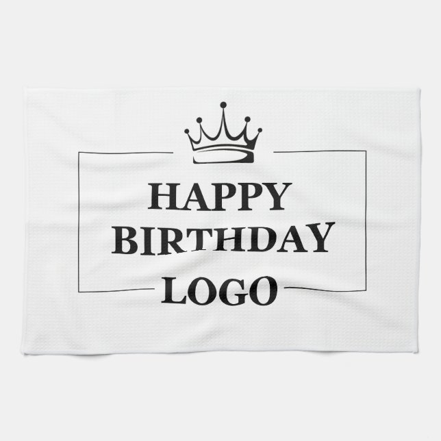 Custom Birthday Template Personalize Gift Design Kitchen Towel (Horizontal)