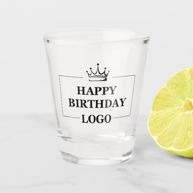 Custom Birthday Template Personalize Gift Design Shot Glass (Front)