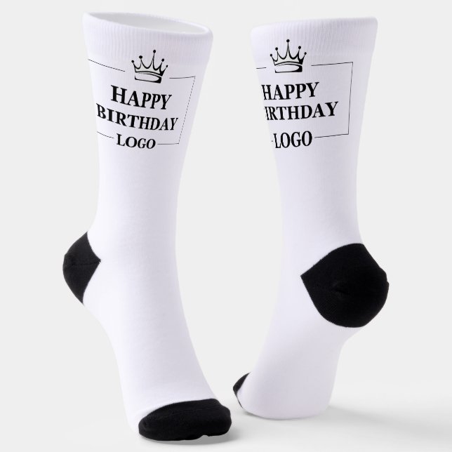 Custom Birthday Template Personalize Gift Design Socks (Angled)