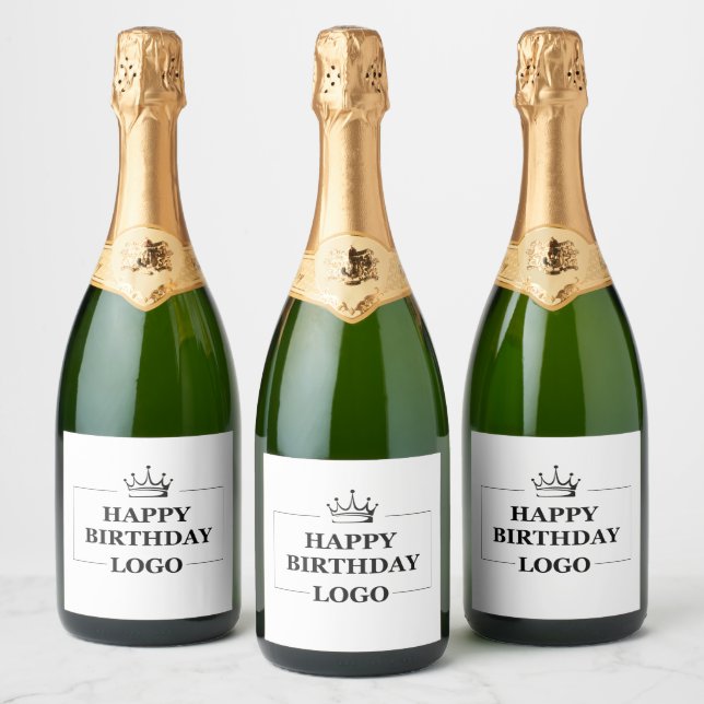 Custom Birthday Template Personalize Gift Design Sparkling Wine Label (Bottles)