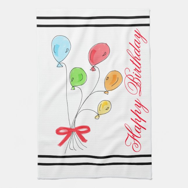 Custom Birthday Towel (Vertical)