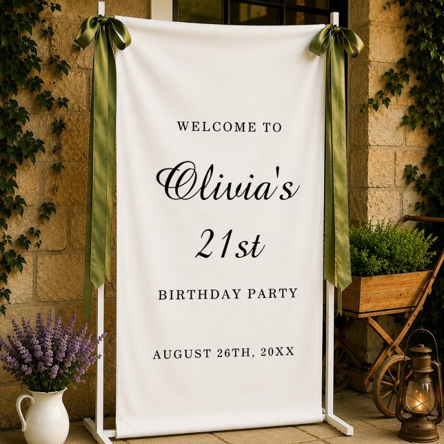 Custom Bithday Welcome 21st Birthday Customized Banner (Creator Uploaded)