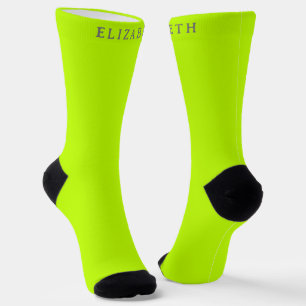 Custom Bitter Lime Green Colour Socks