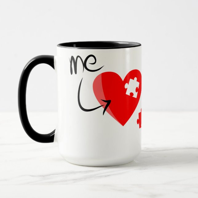 Custom Black 15 oz Ringer Nice Fit Mug ZAZZ_IT (Left)