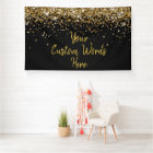Custom Black and Gold Birthday Party Photo Booth