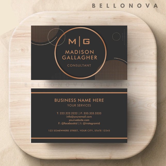 Custom Black And Gold Coffee Brown Professional Business Card (Custom Black And Gold Coffee Brown Professional Business Card)