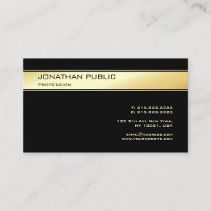 Custom Black And Gold Elegant Modern Template Business Card