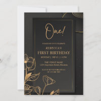 Custom Black And Gold Luxury Premium Monogram