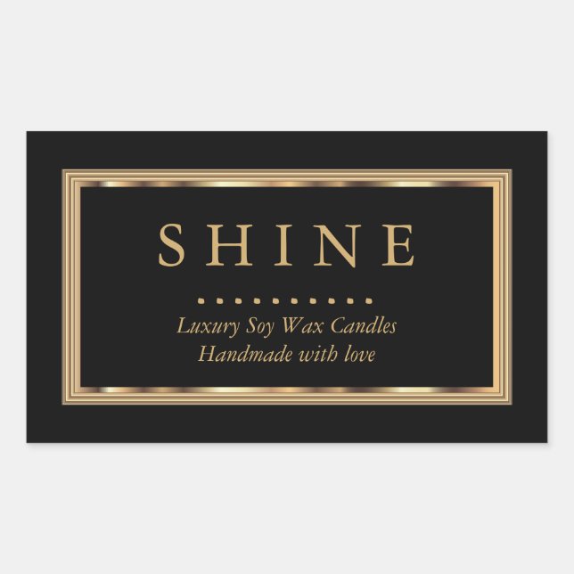Custom Black and Gold Sticker (Front)