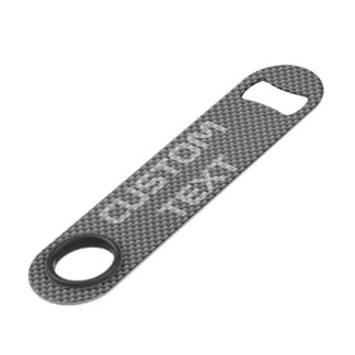 Custom Black and Grey Carbon Fibre Polymer Speed Bottle Opener