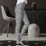 Custom Black And Grey Safari Leopard Print Pattern Leggings<br><div class="desc">Bold meets timeless. This African safari black and grey leopard print leggings feature striking dark spots over a sleek light grey base for a fierce yet modern athleisure look. Buttery soft, stretchy, and flattering, it is perfect for yoga, gym workouts, running, or everyday street style. Customize the design by replacing...</div>