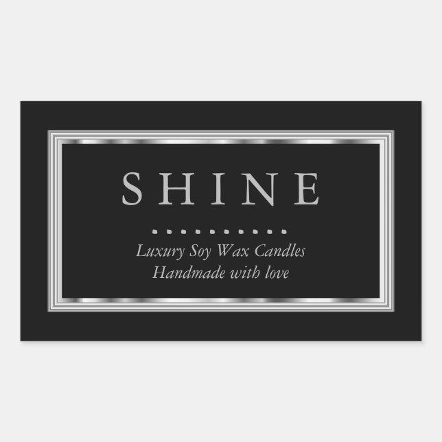 Custom Black and Silver Sticker (Front)