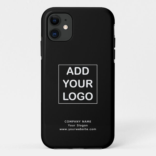 Custom Black and White Business Company Logo  Case-Mate iPhone Case (Back)