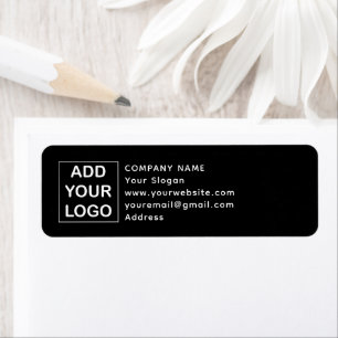 Custom Black and White Business Company Logo Label