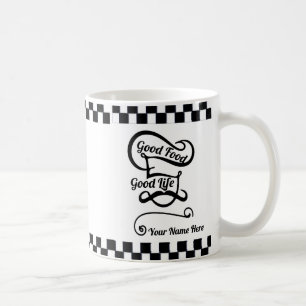 Custom Black and White Chef Kitchen Coffee Mug