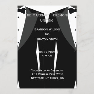 Custom Black And White Gay Wedding Programs