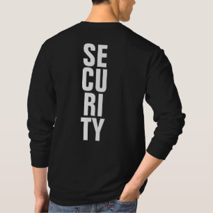 Custom Black And White Mens Security Template T-Shirt