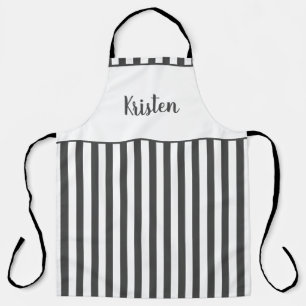 Custom Black and White Pattern Personalized Text Apron
