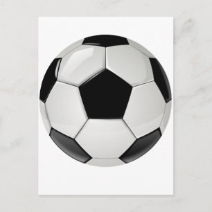 Custom Black and White Soccer Ball Postcard