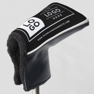 Custom Black Business Logo Branded Golf Head Cover