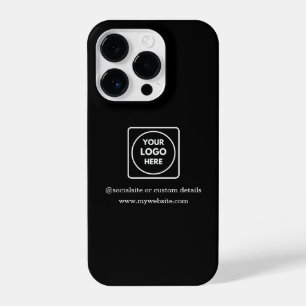 Custom Black Business Logo Promo iphone case