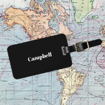 Custom black business sharp  luggage tag<br><div class="desc">Travel in style with this clean neat customizable acrylic luggage tag</div>