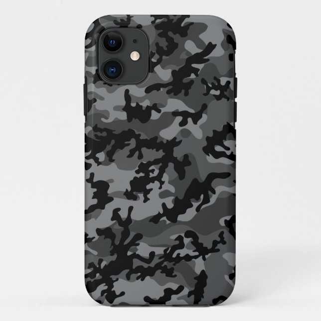 Custom Black Camo iPhone 5 Case-Mate Barely There Case (Back)